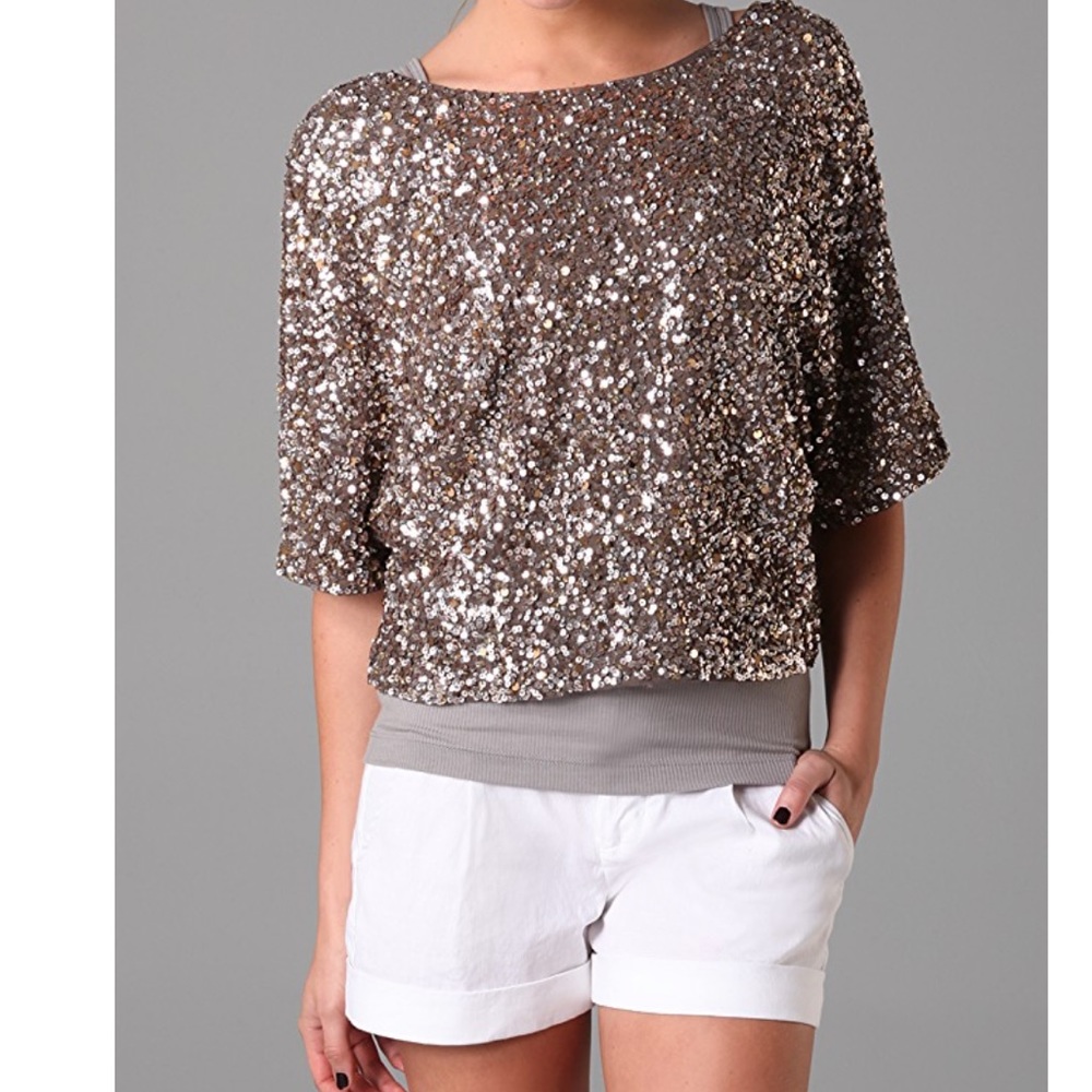 Vince Sequin Off the Shoulder top